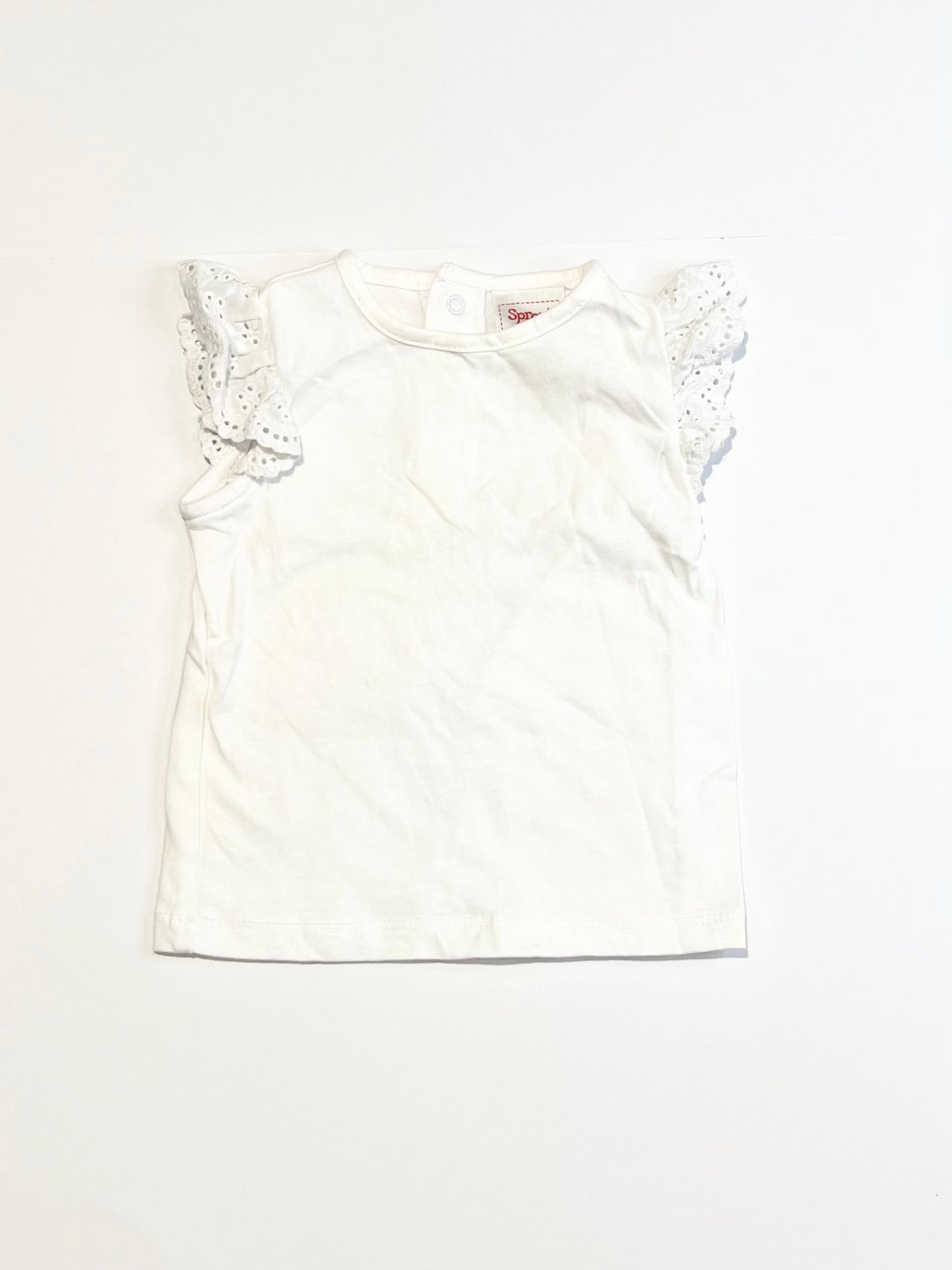 White flutter tee - Size 00