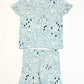 Blue ribbed pyjamas - Size 1