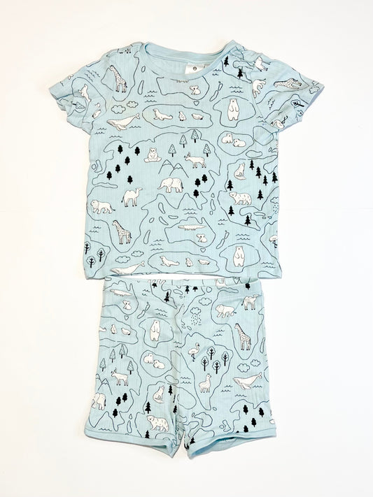 Blue ribbed pyjamas - Size 1