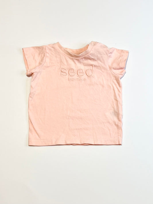 Pink logo tee - Size 00