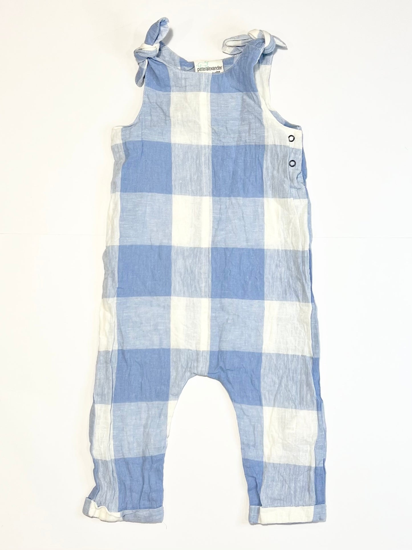 Woven check romper - Size 1