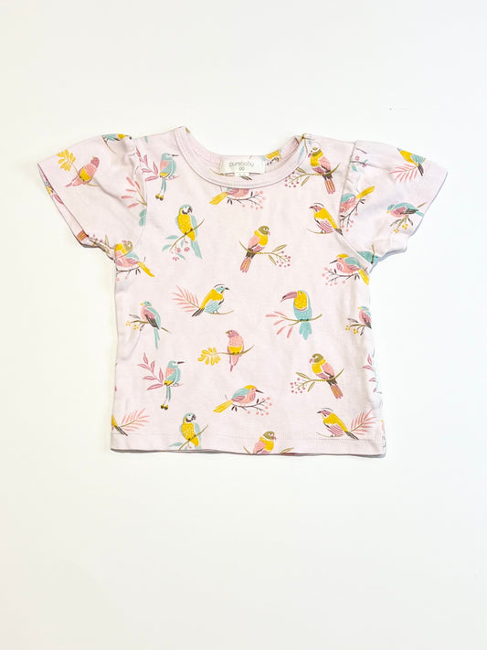 Ribbed birds tee - Size 00