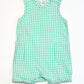 Green gingham romper - Size 1
