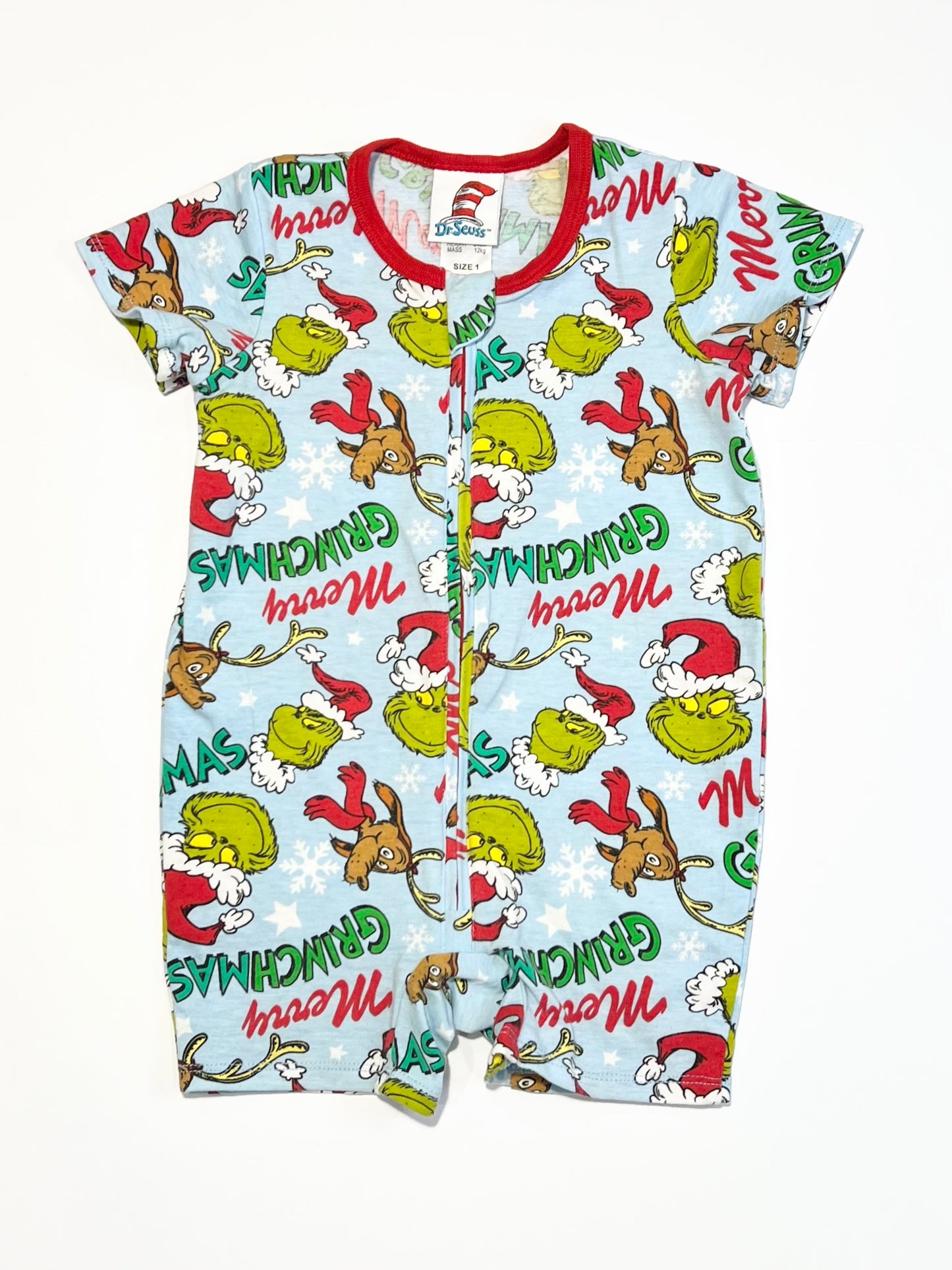 The Grinch zip romper - Size 1