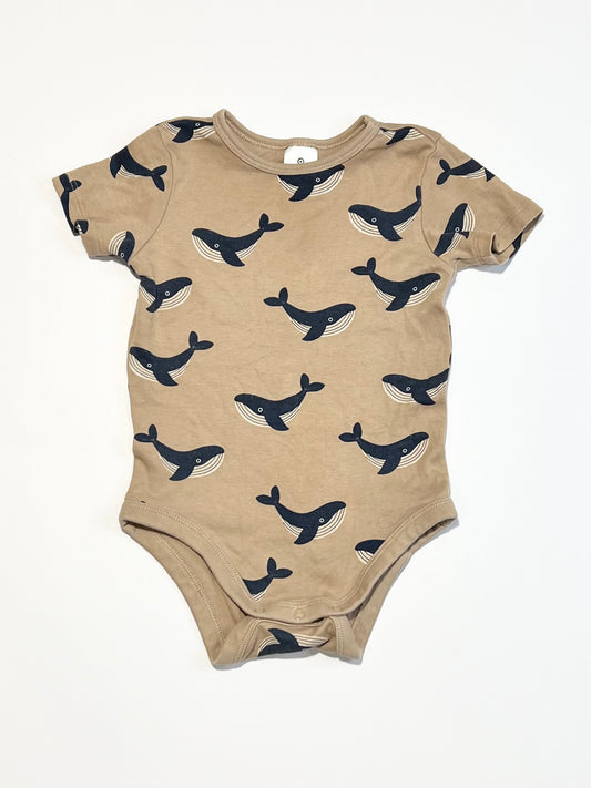 Brown whale bodysuit - Size 1