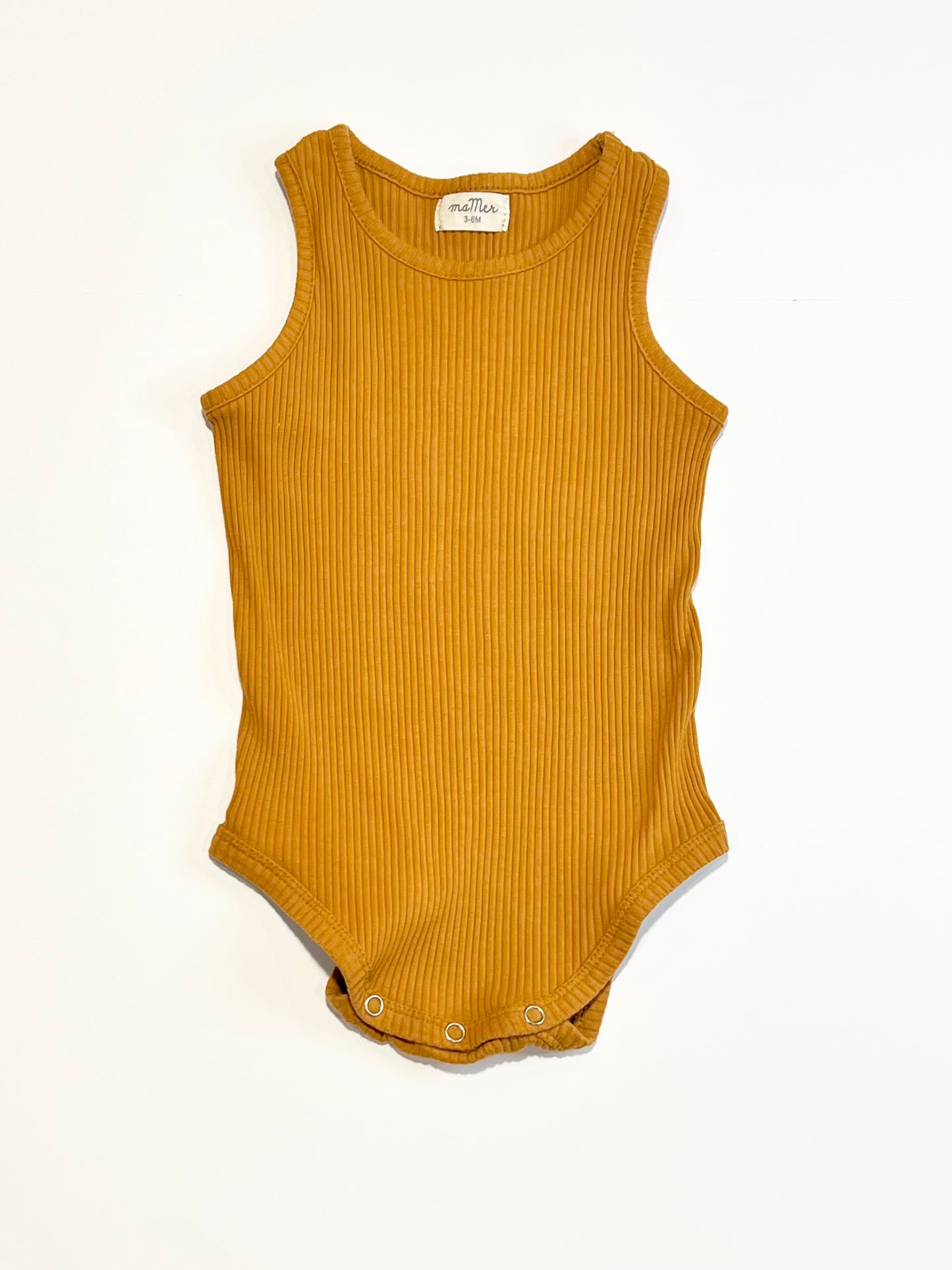 Brown ribbed bodysuit - Size 00