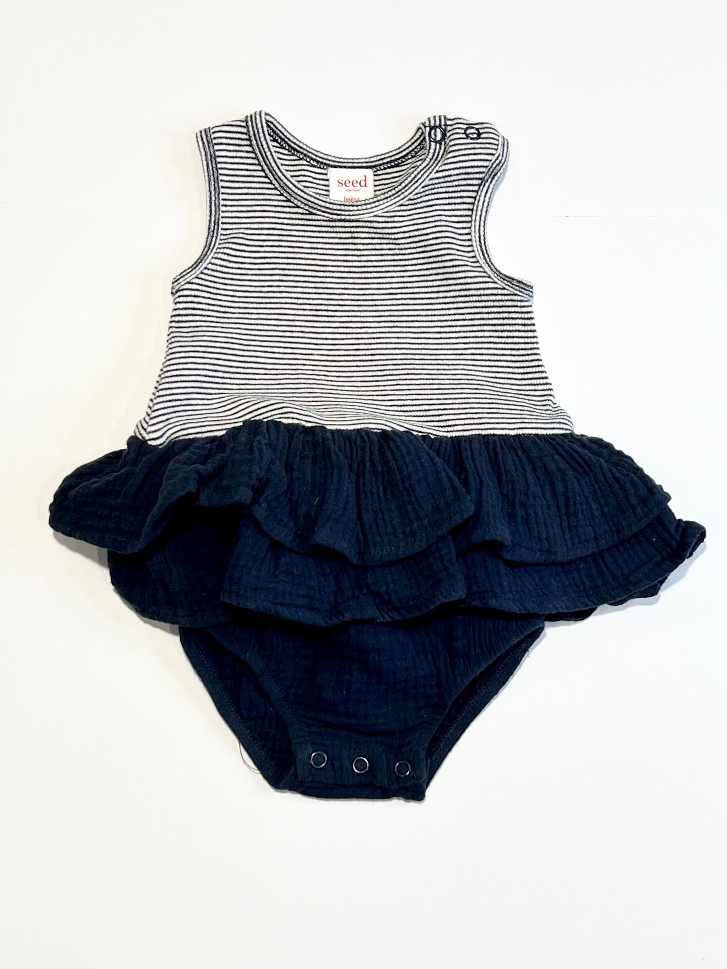 Ribbed navy bodysuit - Size 00