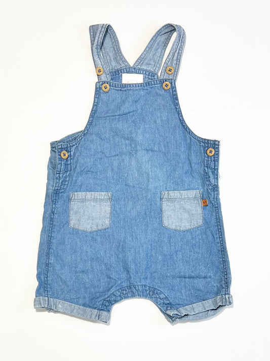 Chambray shortalls - Size 1