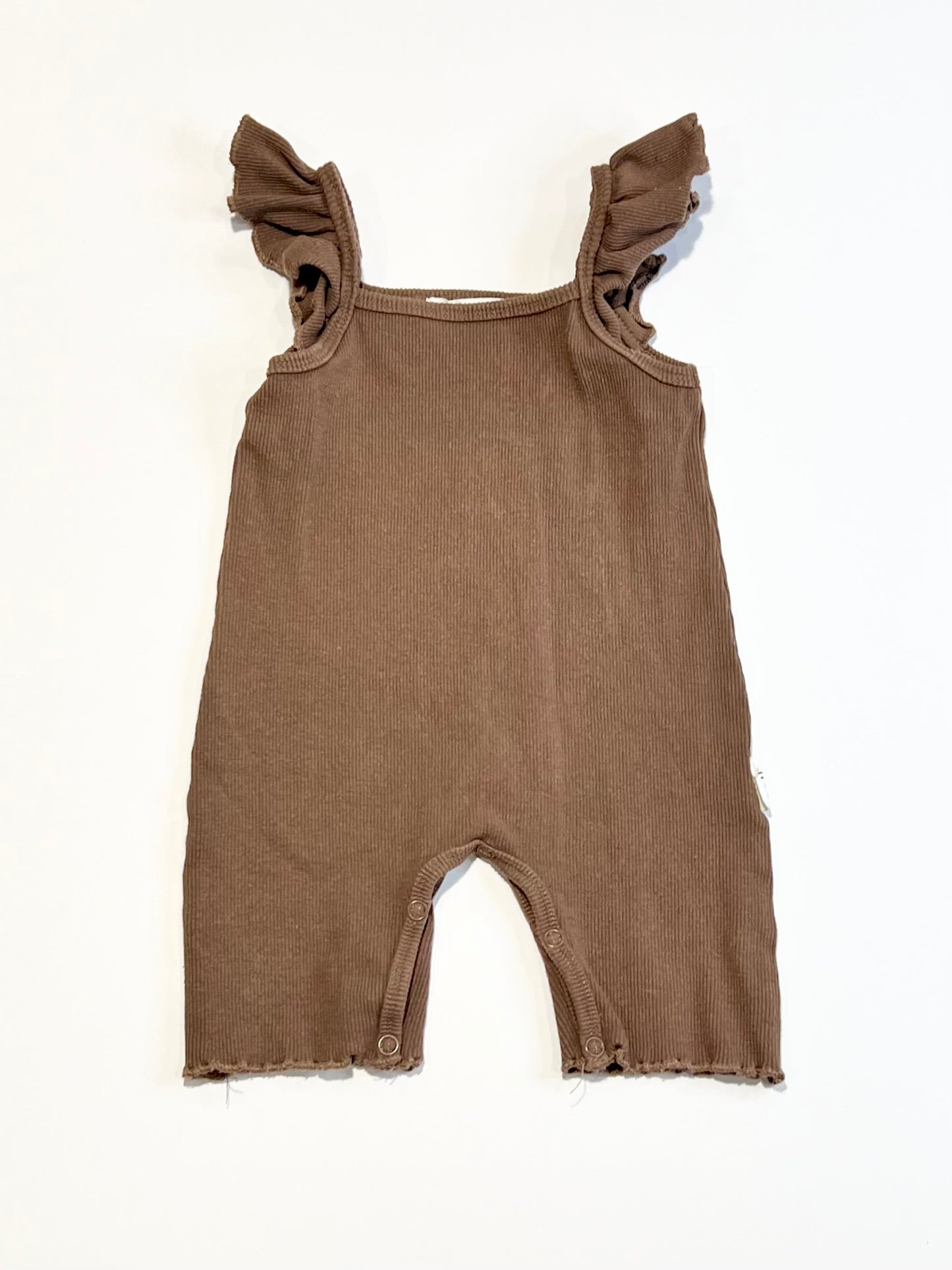 Ribbed ruffle romper - Size 00