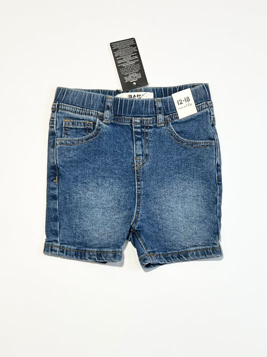 Pull-on denim shorts brand new - Size 1