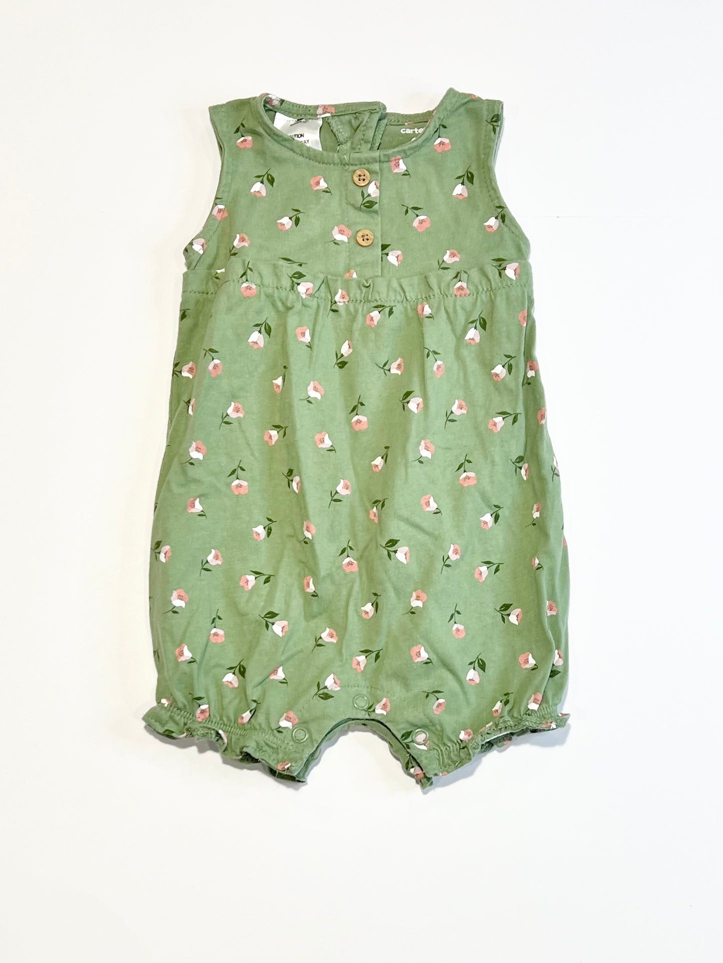 Floral jersey romper - Size 00