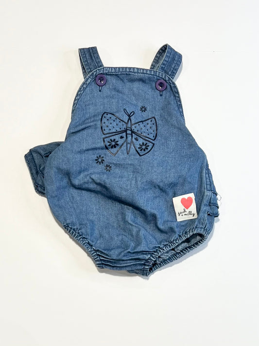 Blue chambray romper - Size 00