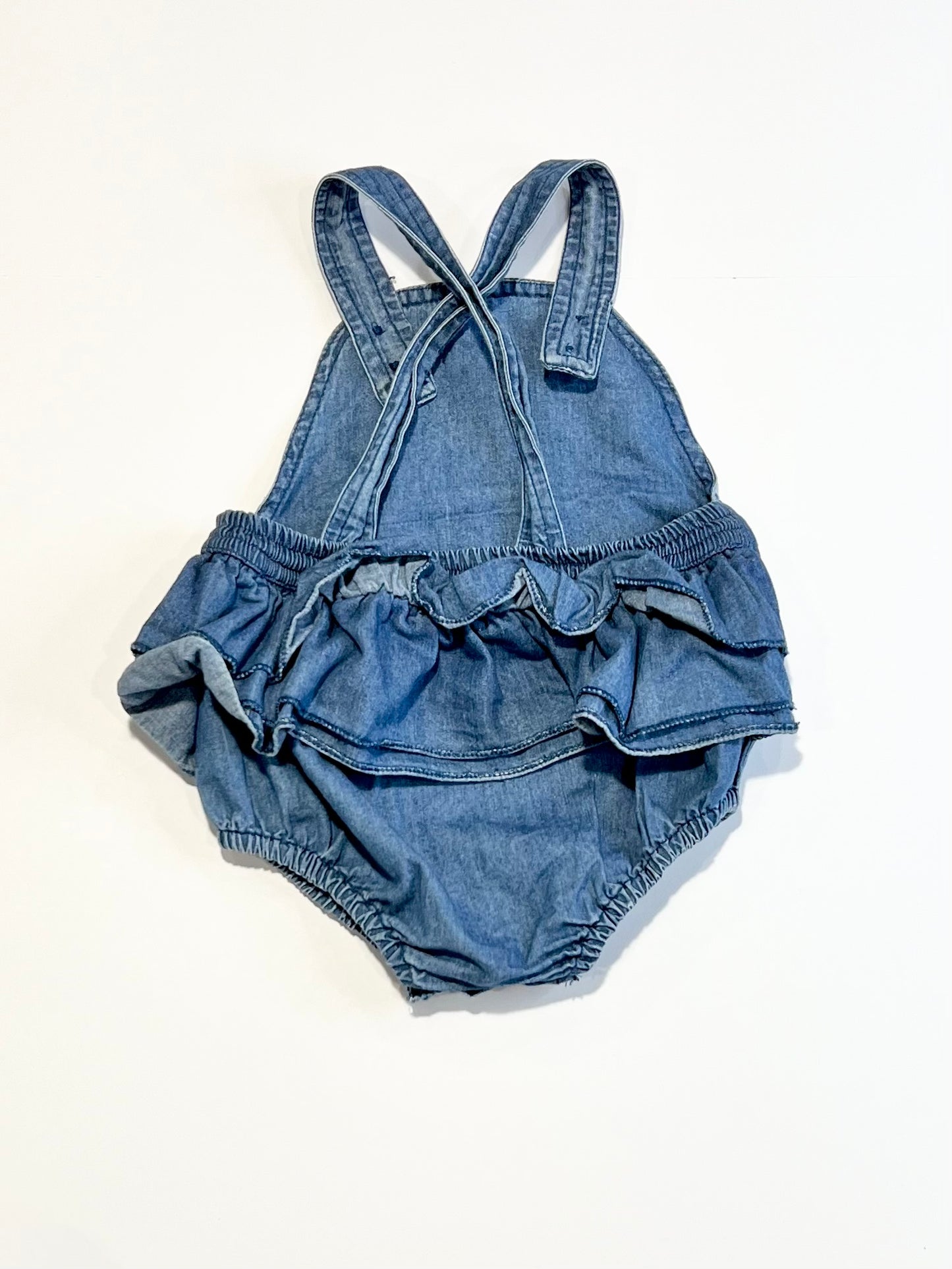 Blue chambray romper - Size 00