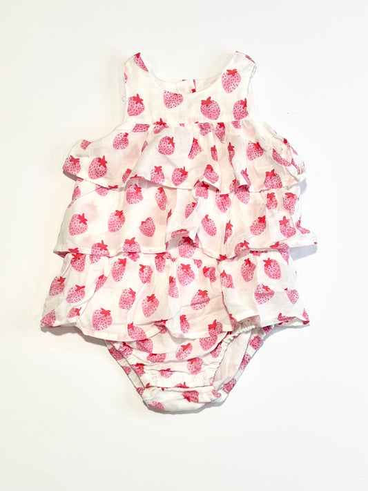 Strawberries ruffle romper - Size 00