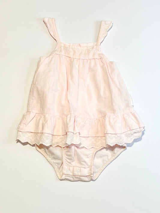 Pink ruffle romper - Size 00