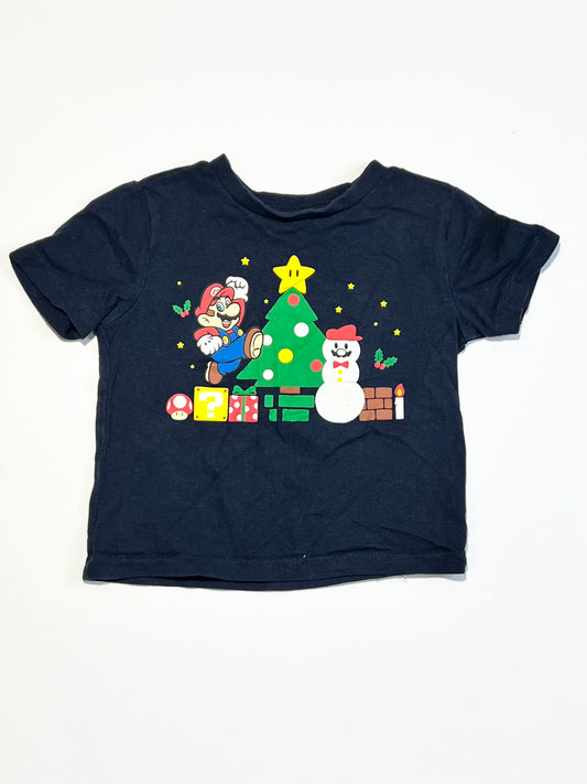 Christmas Mario tee - Size 1