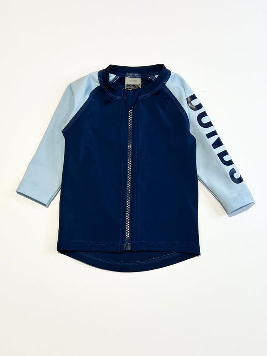 Blue zip rashie - Size 000