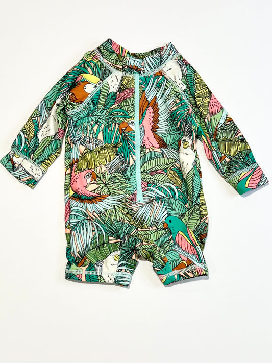 Leafy birds swimsuit - Size 000