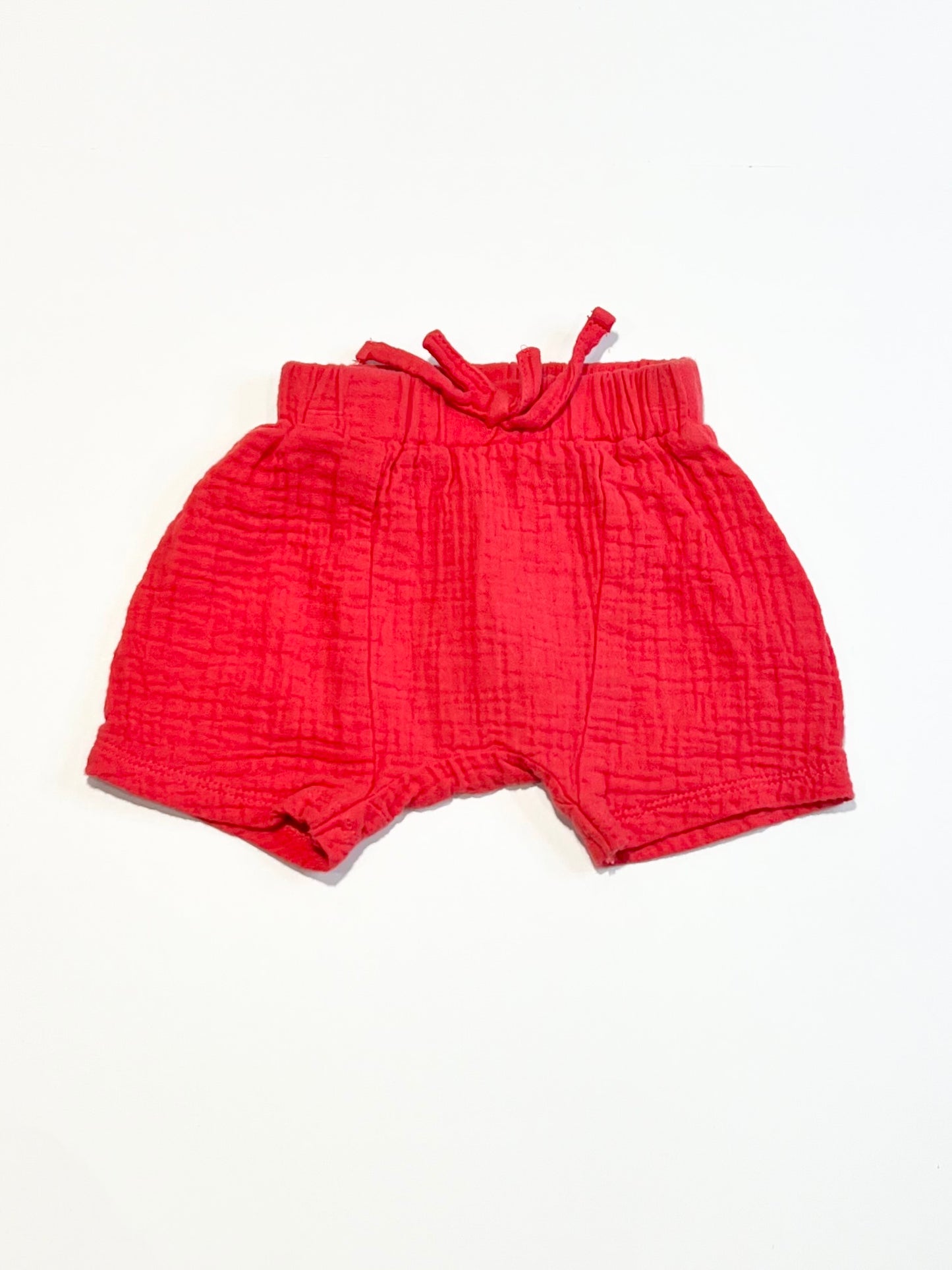 Red muslin shorts - Size 000