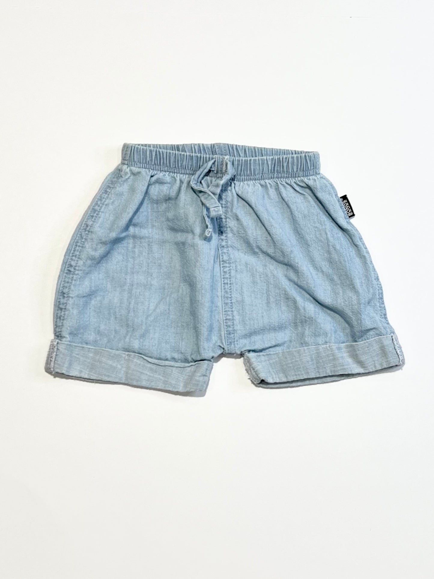 Blue chambray shorts - Size 000