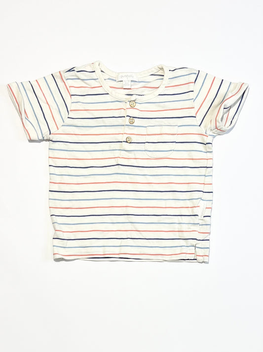 Striped henley tee - Size 1