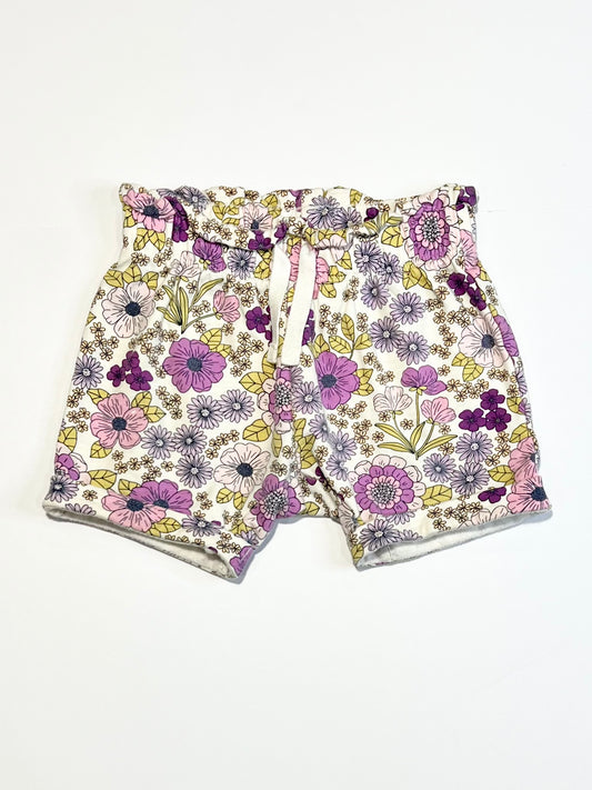 Floral sweat shorts - Size 1