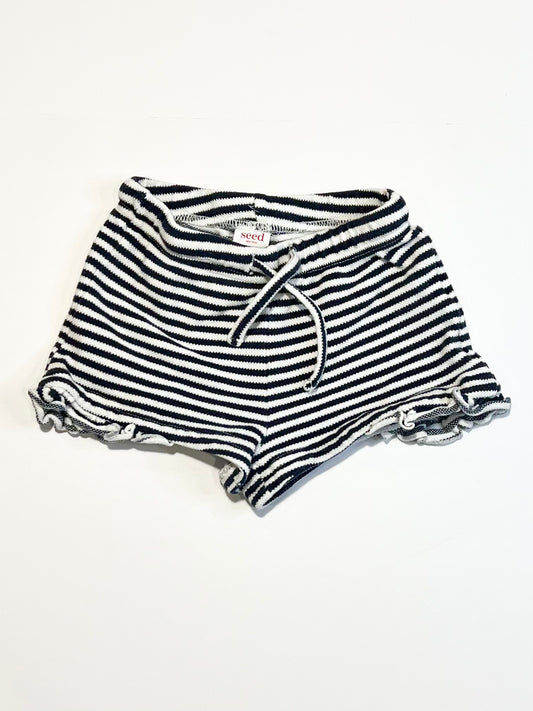 Striped waffle shorts - Size 1