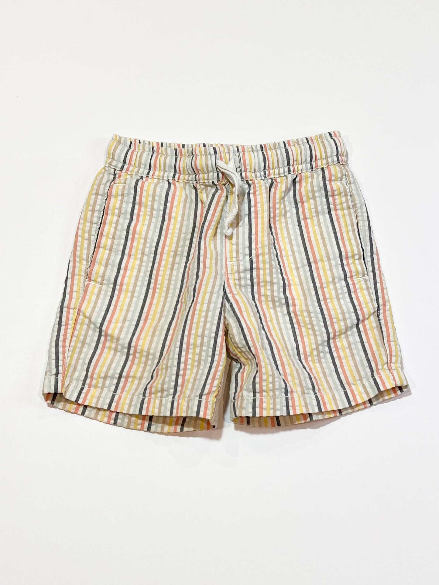 Striped seersucker shorts - Size 3