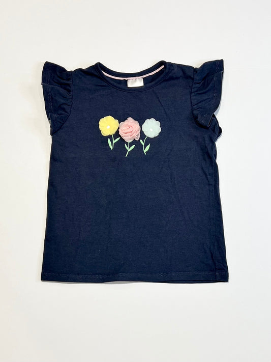 Navy flowers tee - Size 1