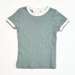 Green ribbed tee - Size 1