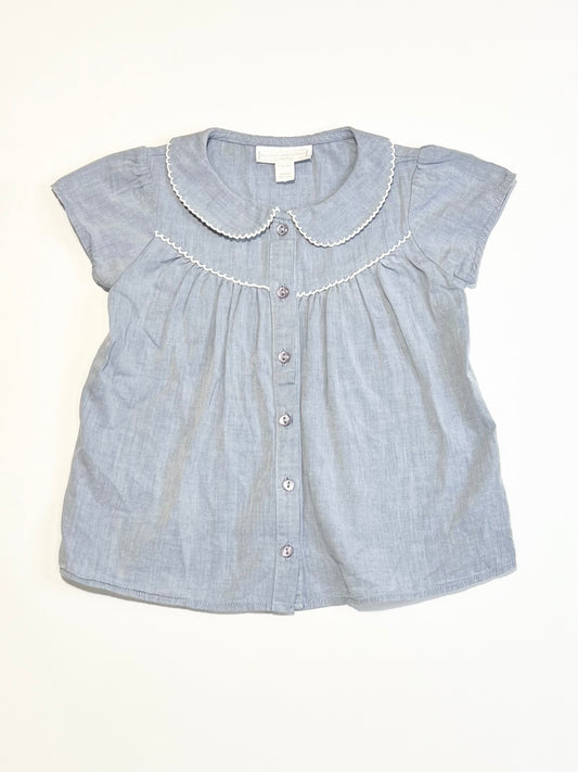 Blue collared top - Size 1
