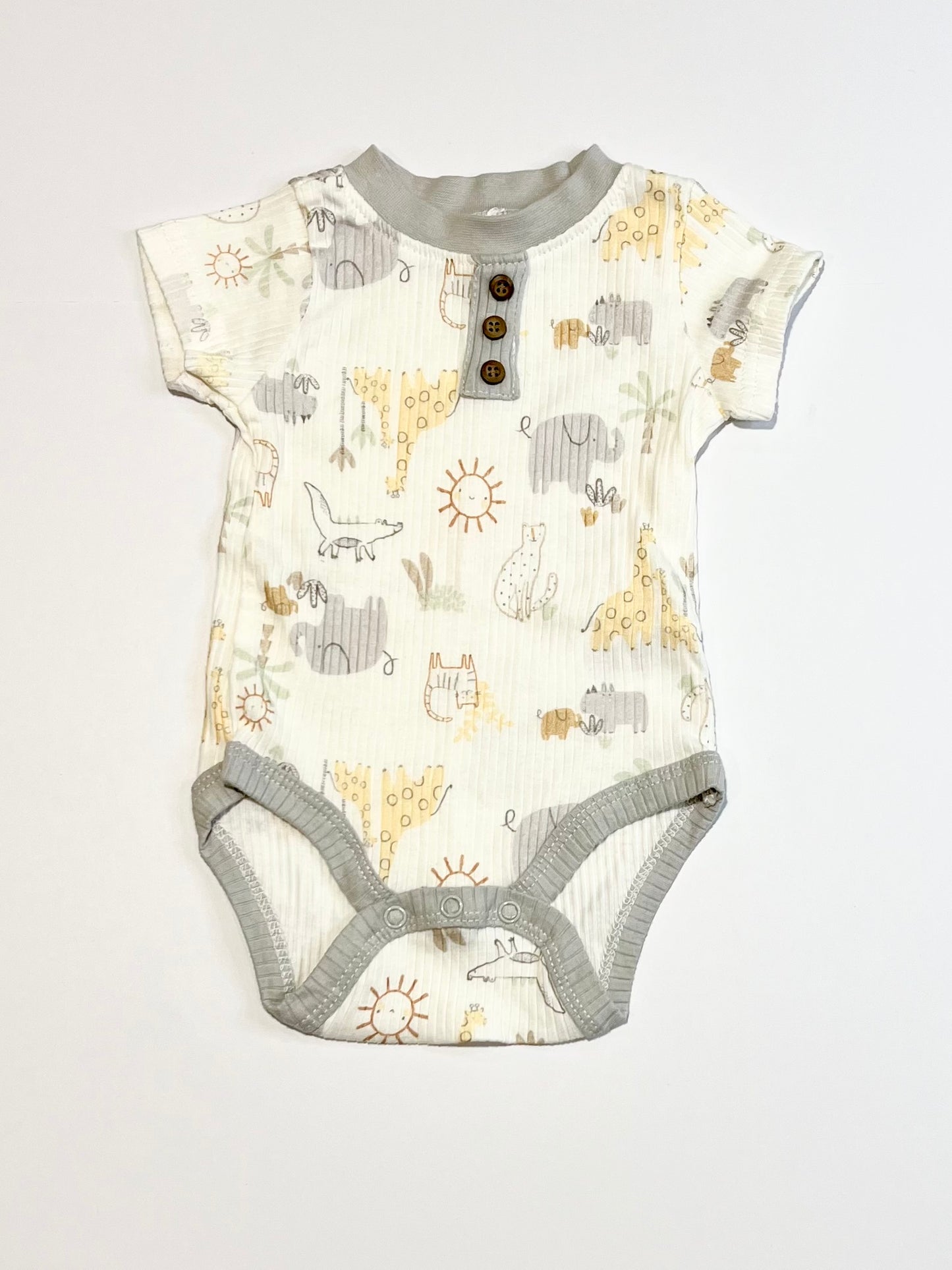 Ribbed animals bodysuit - Size 000