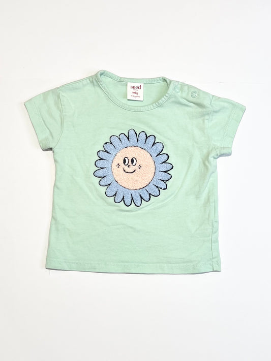 Green flower tee - Size 1