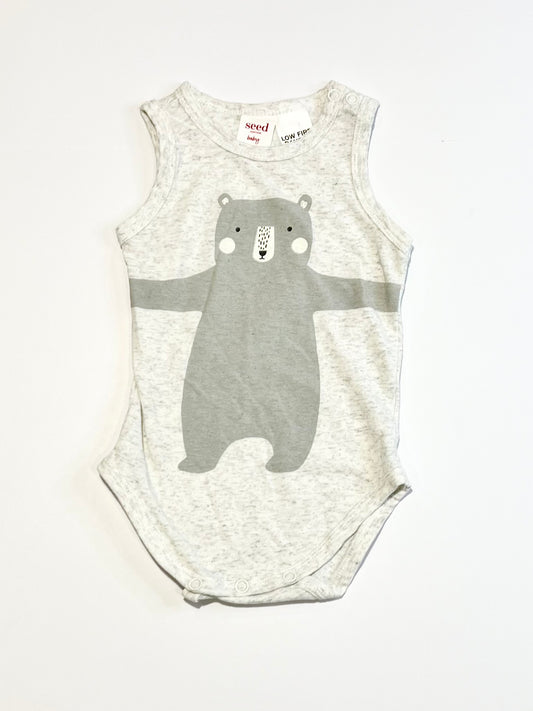 Grey bear bodysuit - Size 000