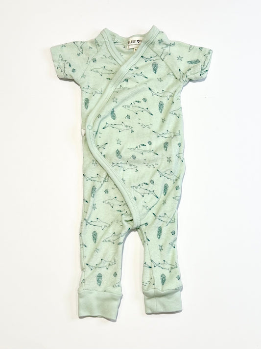 Sharks terry romper - Size 000