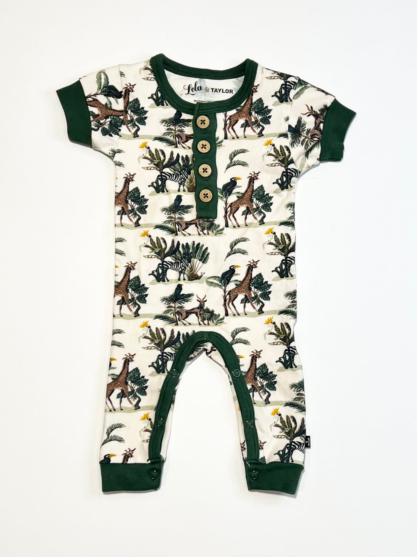 Ribbed jungle romper - Size 000