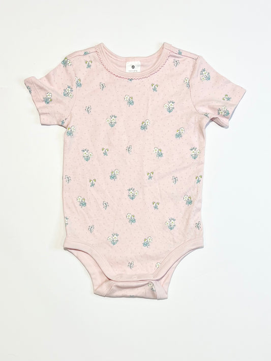 Pink floral bodysuit - Size 1