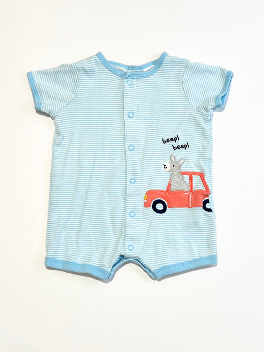 Striped donkey romper - Size 000