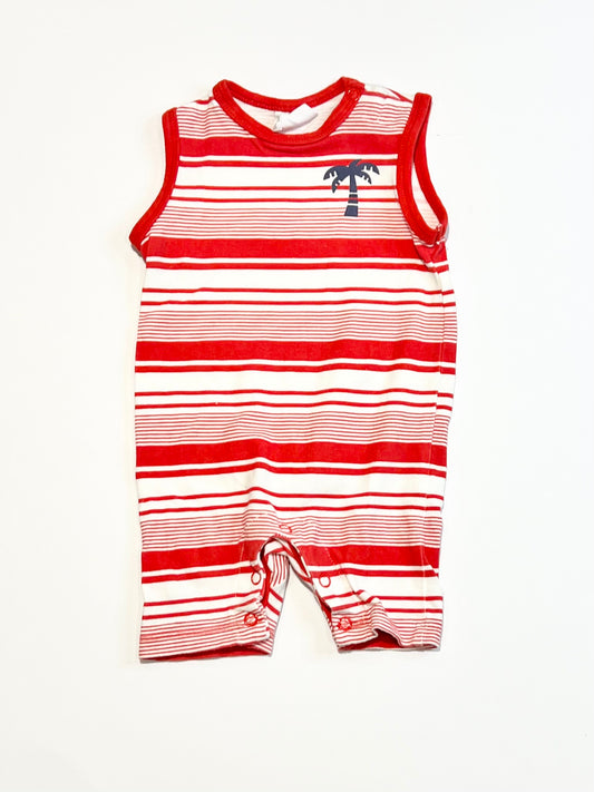 Striped palm romper - Size 000