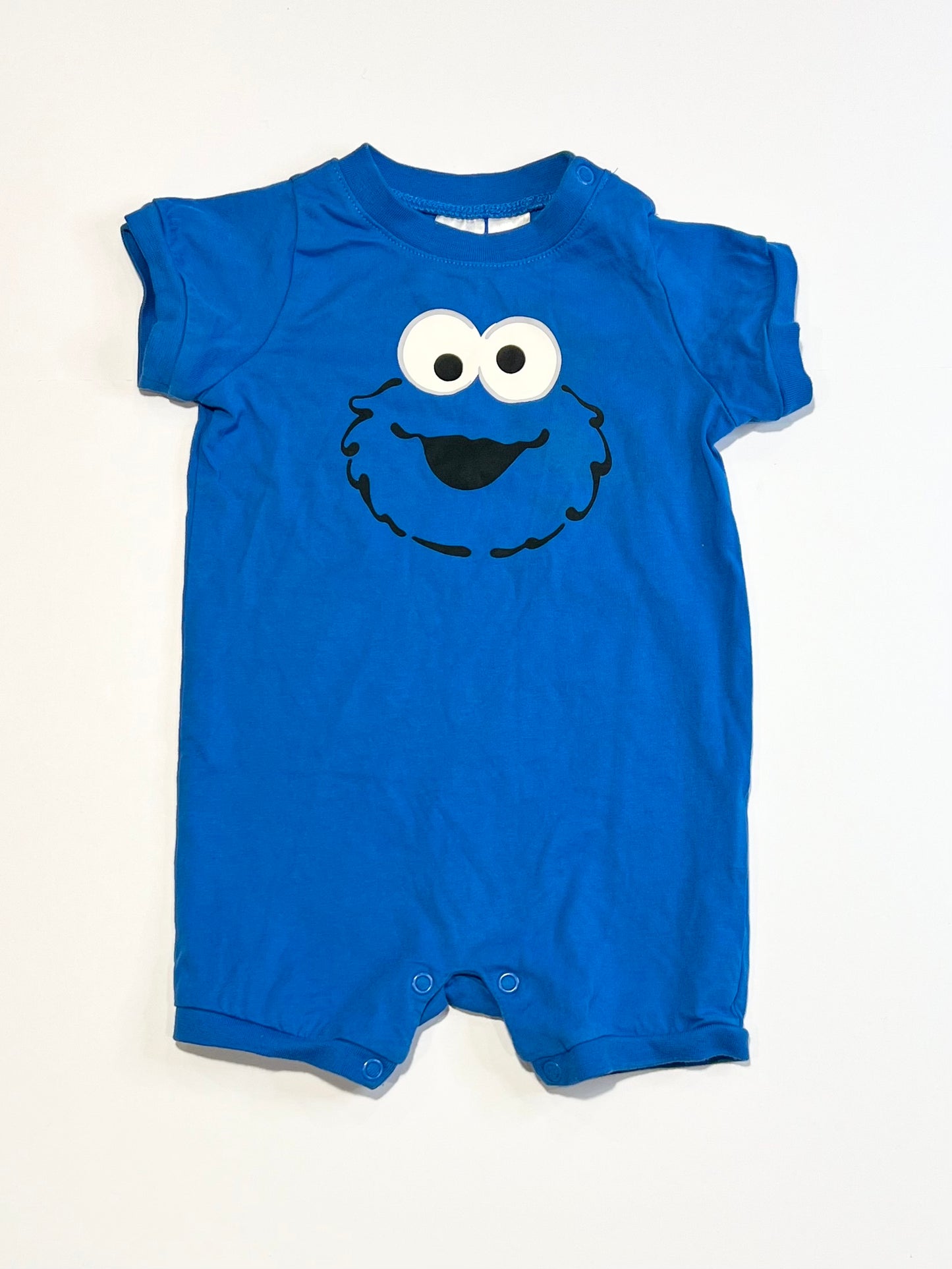 Cookie Monster romper - Size 2-4 months