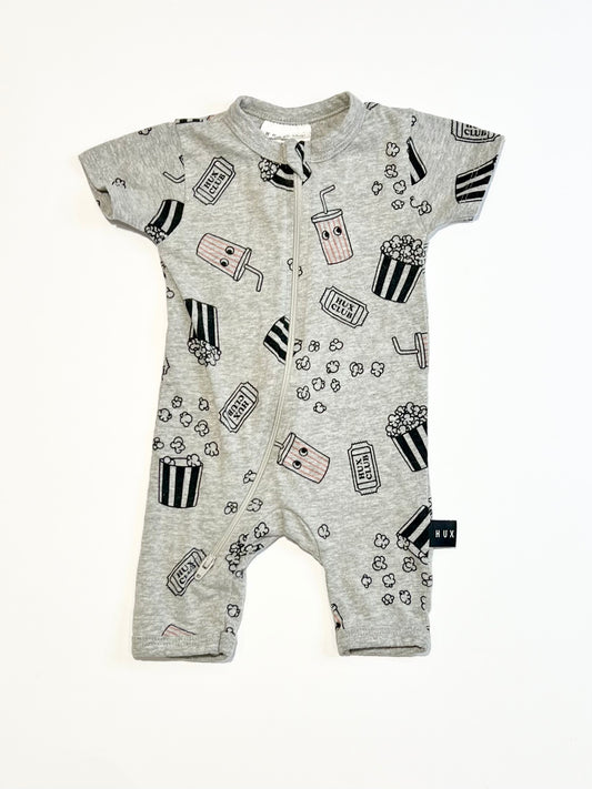 Grey zip romper - Size 000