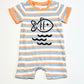 Striped fish romper - Size 000