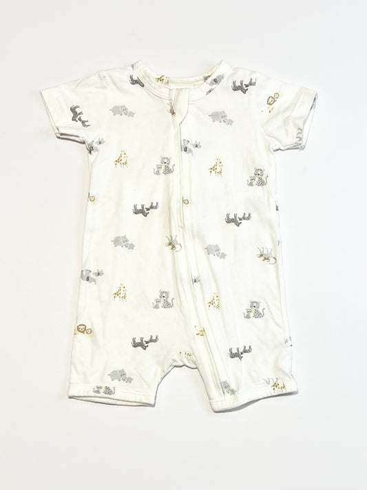 Animals zip romper - Size 000