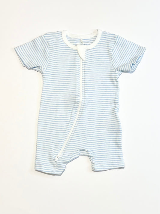 Striped zip romper - Size 000