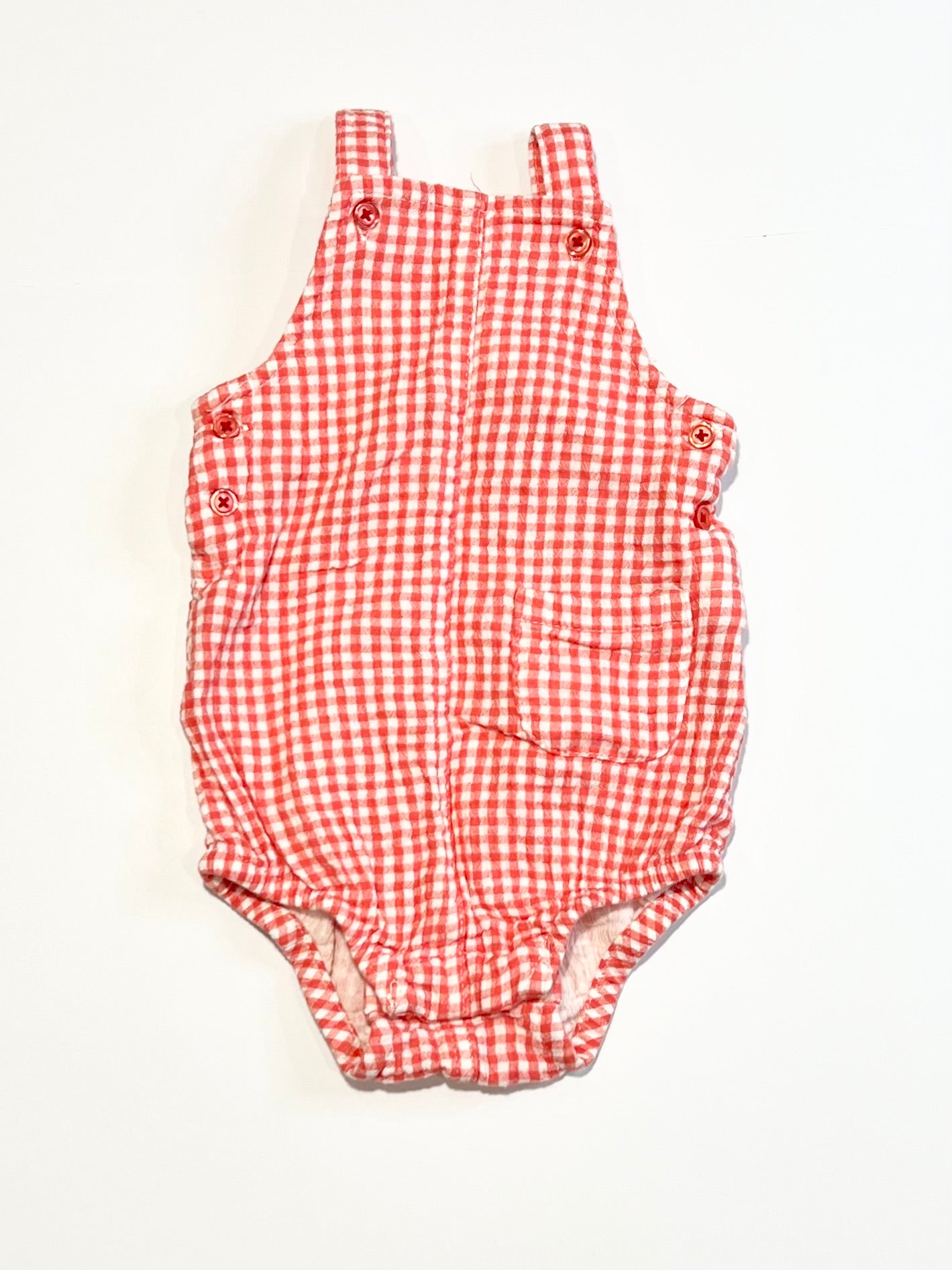 Gingham muslin romper - Size 000