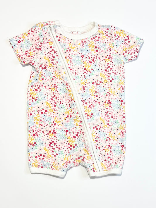 Floral zip romper - Size 1