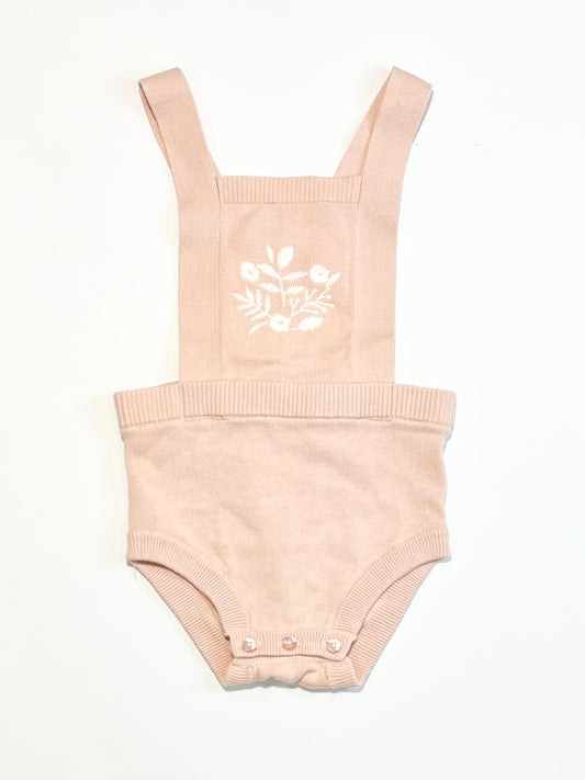 Pink knit romper - Size 1
