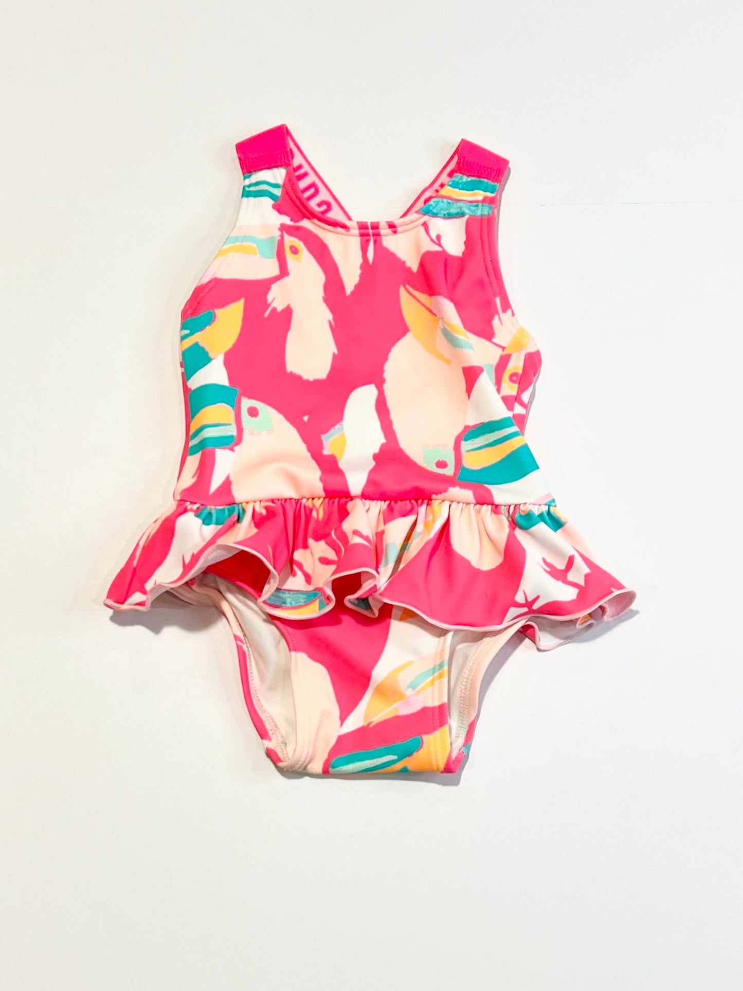 Fluro toucans one-piece - Size 000