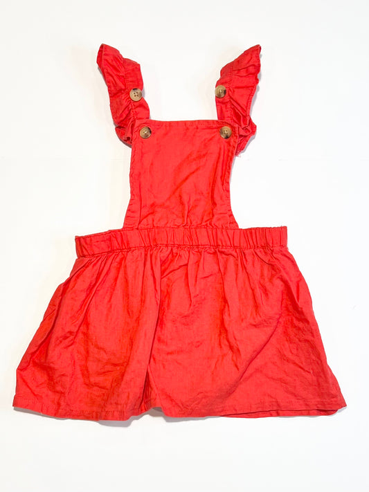 Red pinafore - Size 1