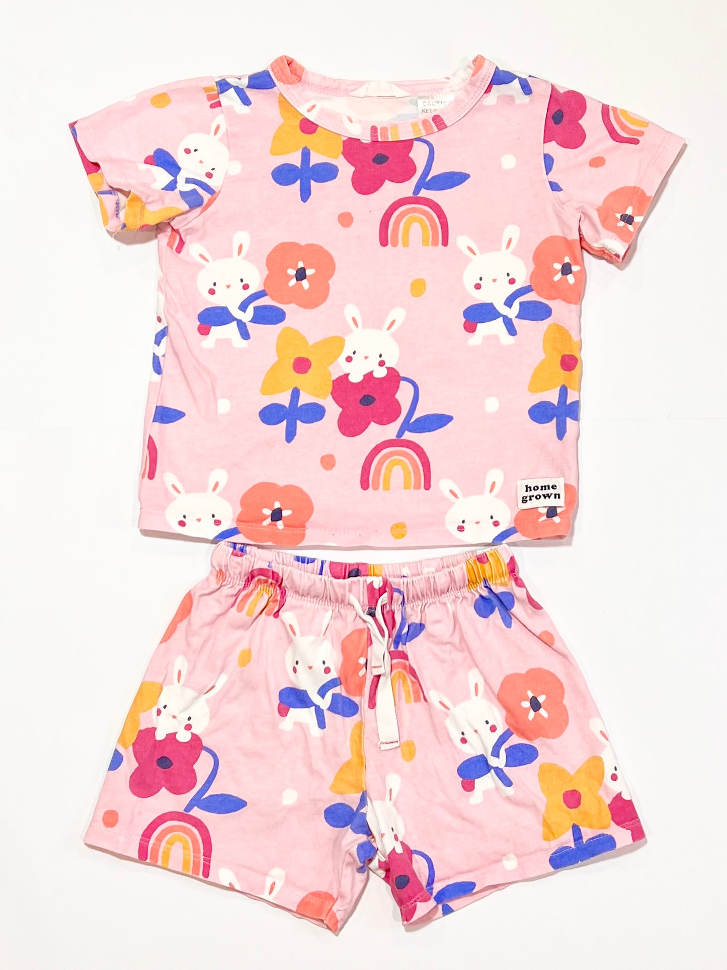 Pink bunny pyjamas - Size 3